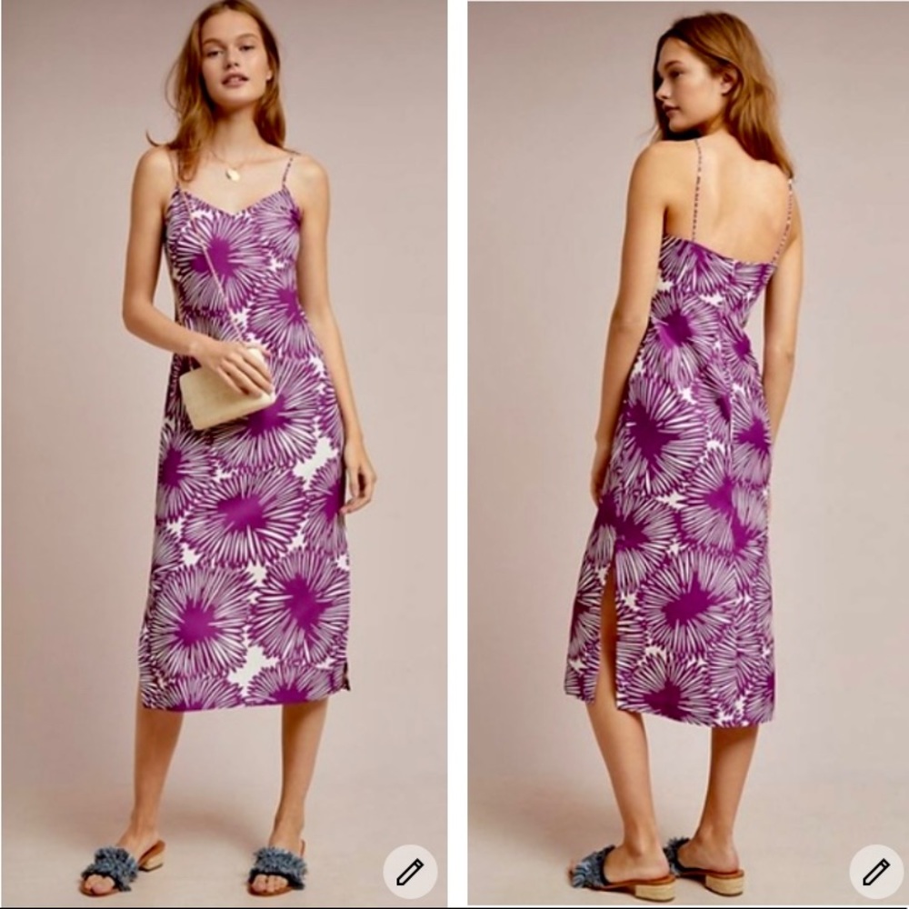 Anthropologie Tracy Reese NEW Sunburst Floral Slip Dress NWT